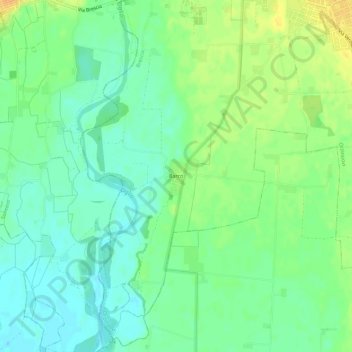 Mappa topografica Barco, altitudine, rilievo