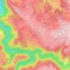 Mappa topografica Blassac, altitudine, rilievo