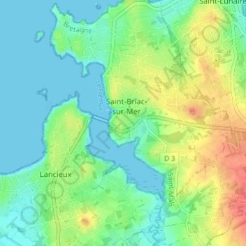 Mappa topografica Le Tertre Vincent, altitudine, rilievo