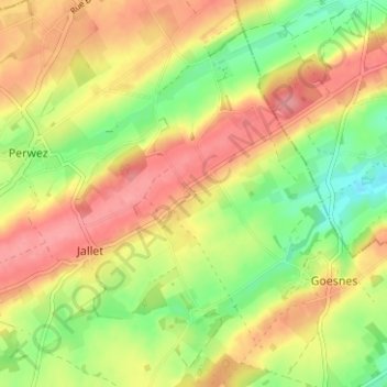 Mappa topografica Filée, altitudine, rilievo