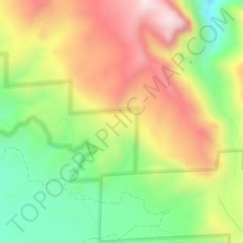 Mappa topografica Red Rocks, altitudine, rilievo