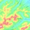 Mappa topografica Cagliara, altitudine, rilievo