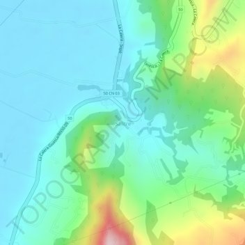 Mappa topografica EL SALITRE, altitudine, rilievo