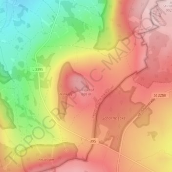 Mappa topografica Steinkopf, altitudine, rilievo