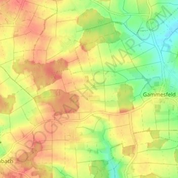 Mappa topografica Heufelwinden, altitudine, rilievo