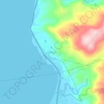 Mappa topografica Aplaya, altitudine, rilievo