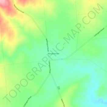 Mappa topografica Woodchester, altitudine, rilievo