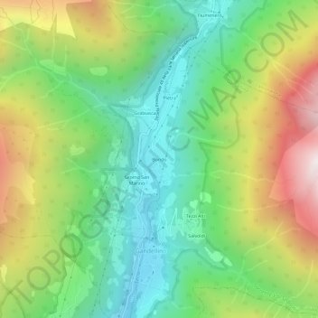 Mappa topografica Bondo, altitudine, rilievo