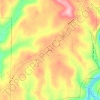 Mappa topografica Miola, altitudine, rilievo
