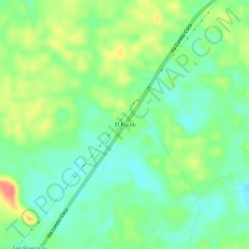 Mappa topografica El Rocio, altitudine, rilievo