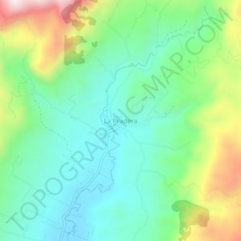 Mappa topografica La Pradera, altitudine, rilievo