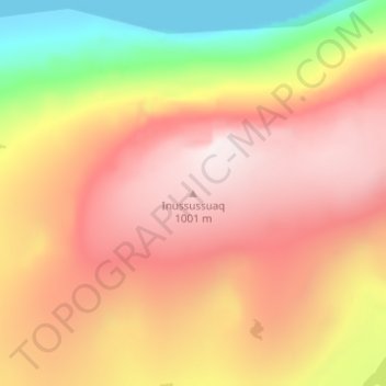 Mappa topografica Inussussuaq, altitudine, rilievo