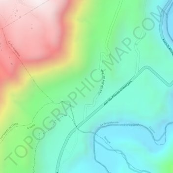 Mappa topografica Río Blanco, altitudine, rilievo