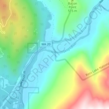 Mappa topografica Portage, altitudine, rilievo