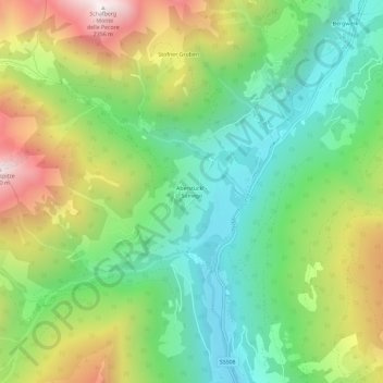 Mappa topografica Sonvigo, altitudine, rilievo