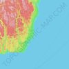 Mappa topografica Rochers des Chouinard, altitudine, rilievo