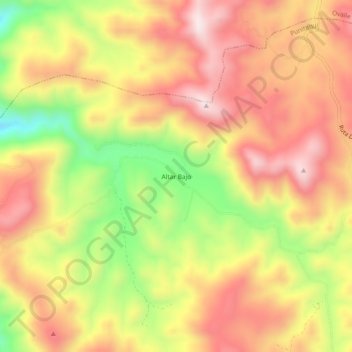 Mappa topografica Altar Bajo, altitudine, rilievo