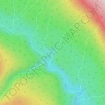 Mappa topografica Snake Indian Falls, altitudine, rilievo
