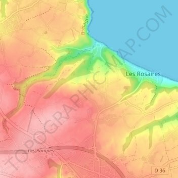 Mappa topografica Saint-Eloy, altitudine, rilievo