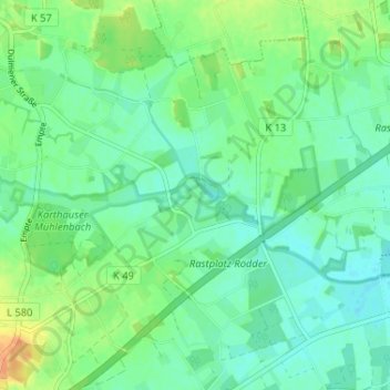 Mappa topografica Karthaus, altitudine, rilievo