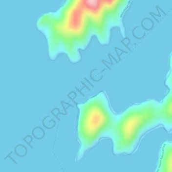 Mappa topografica Whitsundays, altitudine, rilievo