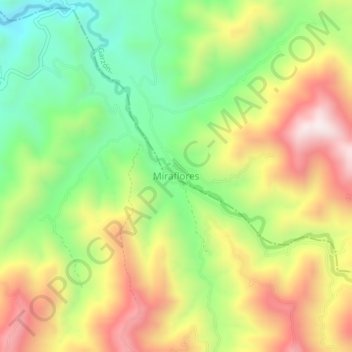 Mappa topografica Miraflores, altitudine, rilievo