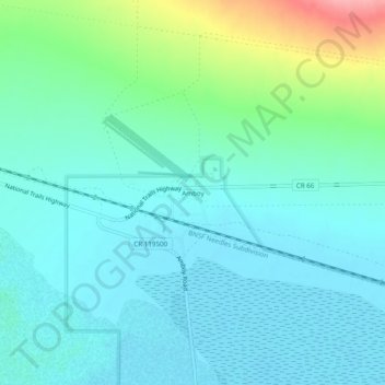 Mappa topografica Amboy, altitudine, rilievo