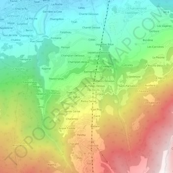 Mappa topografica Gerdaz, altitudine, rilievo