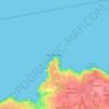 Mappa topografica Pointe de Brézellec, altitudine, rilievo