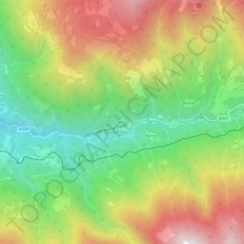 Mappa topografica Paiesco, altitudine, rilievo