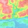 Mappa topografica Glanmire, altitudine, rilievo