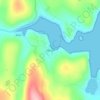 Mappa topografica Mid Yell, altitudine, rilievo