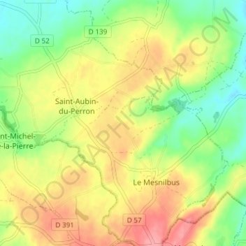 Mappa topografica La Troudière, altitudine, rilievo