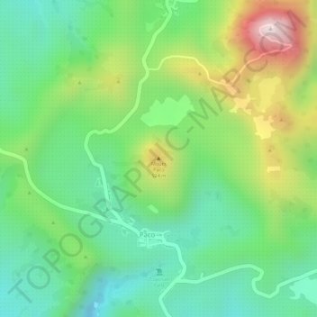 Mappa topografica Mount Paco, altitudine, rilievo
