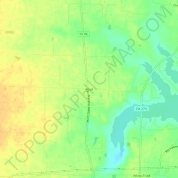 Mappa topografica Boyd, altitudine, rilievo