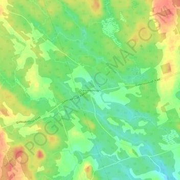 Mappa topografica Queensborough, altitudine, rilievo