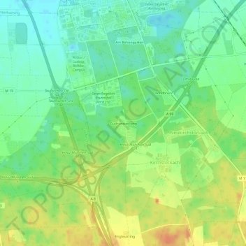 Mappa topografica Gudrunsiedlung, altitudine, rilievo