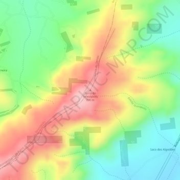 Mappa topografica Serra do Teresópolis, altitudine, rilievo