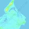 Mappa topografica Cabuguana, altitudine, rilievo