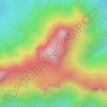 Mappa topografica Melmudi Peak, altitudine, rilievo