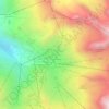 Mappa topografica Val Thorens, altitudine, rilievo