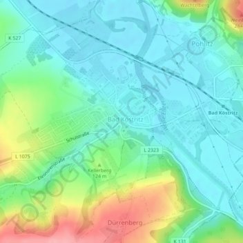 Mappa topografica Schloss, altitudine, rilievo