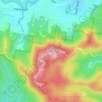 Mappa topografica The Summit, altitudine, rilievo