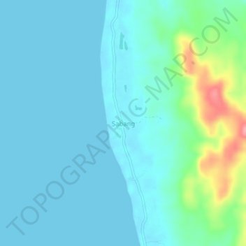 Mappa topografica Sabang, altitudine, rilievo