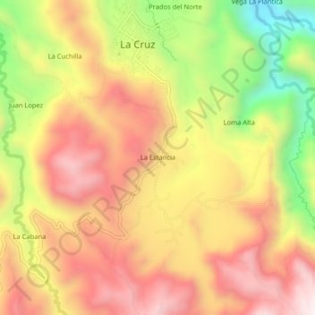 Mappa topografica La Estancia, altitudine, rilievo