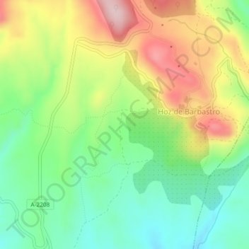 Mappa topografica Sosas, altitudine, rilievo