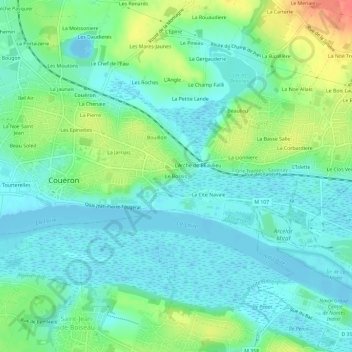 Mappa topografica Le Bossis, altitudine, rilievo
