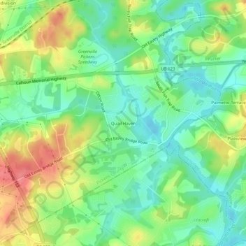 Mappa topografica Quail Haven, altitudine, rilievo