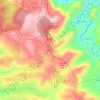Mappa topografica Sapinit, altitudine, rilievo
