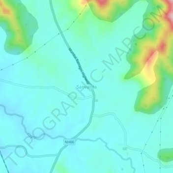 Mappa topografica Sanvarda, altitudine, rilievo
